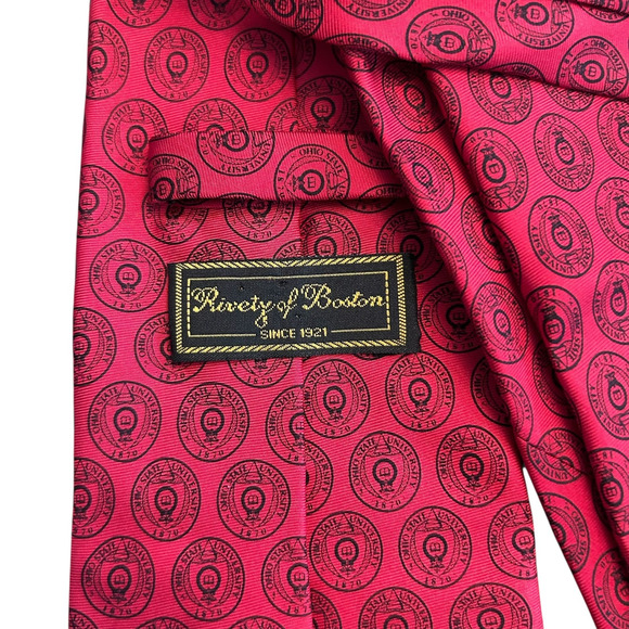 Ohio State Buckeyes Tie Bundle 2 pc Set Lot Classic Red Silk Maroon Necktie (15 - Picture 9 of 9